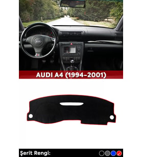 Audı A4 (1994-2001) 3d Torpido Koruma Kılıfı - Ön Göğüs Kaplama - Kırmızı Şerit