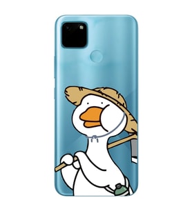 Realme C21Y/C25Y Uyumlu Ördek Desenli Şeffaf Telefon Kılıfı