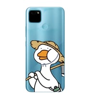 Realme C21Y/C25Y Uyumlu Ördek Desenli Şeffaf Telefon Kılıfı