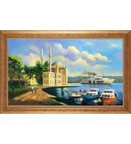 ALTIN ÇERÇEVELİ PASPARTULU TABLO CR1101