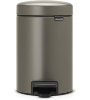 Tret Çöp Kovası, İç Kovalı, Plastik, Çelik, çelik, gri (Platinum), 3 Liter