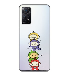 Redmi Note 11 Pro Uyumlu Teletubbies Tasarımlı Şeffaf Telefon Kılıfı