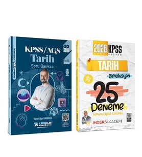 Yediiklim 2026 KPSS Tarih Atölye Soru Bankası ve İndeks Akademi Tarih Simülasyon 25 Deneme Seti 2 Kitap
