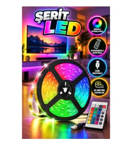 Smart Şerit LED 10 Metre Kumandalı USB Destekli Renkli Aydınlatma