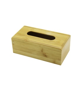 AHŞAP - BAMBU PEÇETELİK KUTU 11.6 X 22.8CM ALT KAPAKLI = KAYAR KANALLI - AÇ-KAPA (5680)