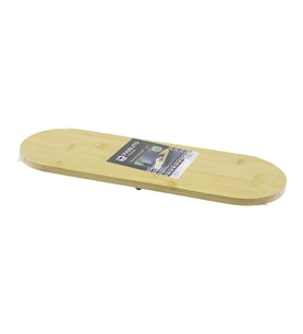 OVAL AHŞAP BAMBU 3 MİNİ=1CM AYAKLI SUNUM TEPSİSİ 15X44X1.5CM (5680)