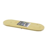 OVAL AHŞAP BAMBU 3 MİNİ=1CM AYAKLI SUNUM TEPSİSİ 15X44X1.5CM (5680)