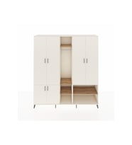 Hyperion Dolap 15 Raflı 5 Kapaklı Tek Askılı 220x44x243 Aytaşı-Aytaşı/Çam