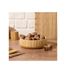 Bambu Oyuk Kase, Kahverengi, 19 cm, Şık ve Kullanışlı Tasarım