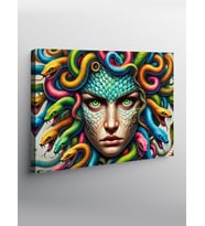 Kanvas Tablo Renkli Medusa Portresi