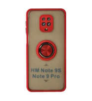 Xiaomi Redmi Note 9 Pro Kılıf Montreal Yüzüklü Silikon Kapak - Kırmızı