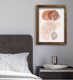 BK Gift Yatak Odası Konseptli Doğal Masif Ahşap Çerçeveli Tablo 45x65cm-76