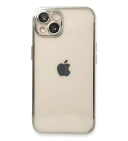 Newface Apple iPhone 14 Kılıf Razer Lensli Silikon - Gümüş