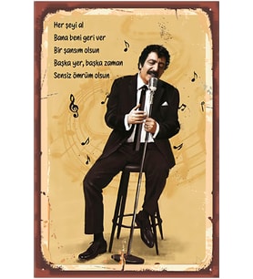 Müslüm Gürses Tasarımlı Ahşap Poster