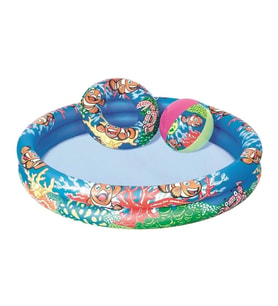 Bestway 2 Bölmeli Havuz + Simit + Deniz Topu 51124