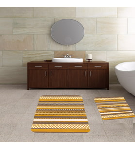 Banyo Halısı Ikili Klozet Takımı Kaymaz Tabanlı Banyo Paspas Takımı (Karışık)