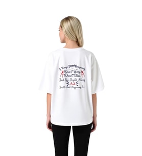 Kadın Oversize Motivasyon Baskılı Tişört Pozitif Mesajlı Rahat Kesim Kısa Kollu Günlük Giyim Modern