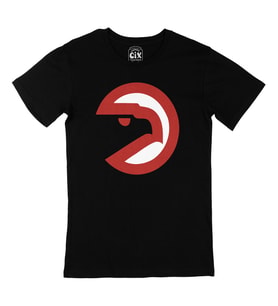 Atlanta Hawks Logolu Siyah Tişört