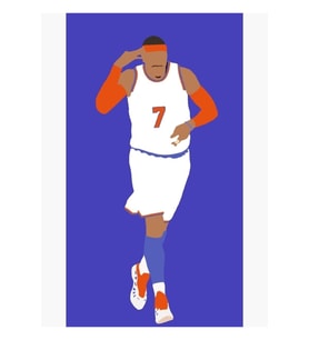 Carmelo Anthony Kutlama Tablo Ahşap Poster Dekoratif