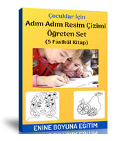 Çocuklar İçin Adım adım Resim Çizimi Öğreten Kitap Seti (5 Fasikül Kitap)