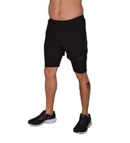 Micro Robın Erkek Siyah Likralı Taytlı Spor Şort- 4231404