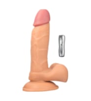 Tam Realistik Titreşimli 19 CM Güçlü Vantuzlu Dildo Penis