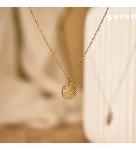 Kişiye Özel Minimalist Gezegen Kolye 925K Gümüş (Gold)