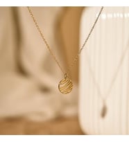 Kişiye Özel Minimalist Gezegen Kolye 925K Gümüş (Gold)