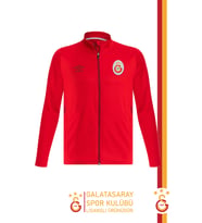 Galatasaray Orijinal Lisanslı Tam Fermuarlı Dik Yaka Kırmızı Antrenman Sweat