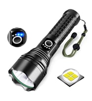 Powermaster RELAX-30 P50 Su Geçirmez Zoomlu Flash Özellikli Şarjlı Metal Kasa Profesyonel El Feneri