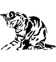 KEDİ FOLYO STİCKER 160cm Uzunluk