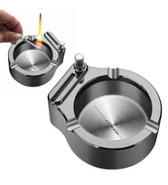 Metal Çakmaklı Küllük Zippo Yakıt İle Çalışır