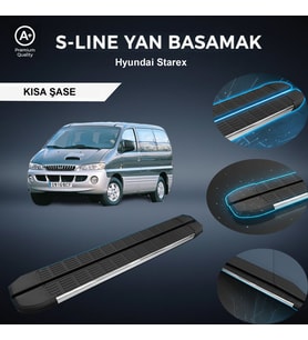 Hyundai Starex Kısa S-Line Premium Krom Yan Basamak 1998-2007