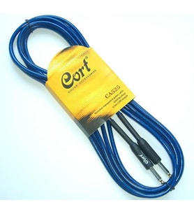 Cort CA525BL Noisless Enstrüman Kablosu  Gürültüsüz Gitar Kablosu - 5m / Şeffaf Mavi