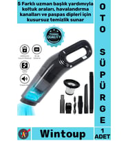 #Süpürge Güçlü Vakum Şarjlı Islak Kuru El Tipi Pratik Yeni Nesil Oto Bakım 5 Başlıklı Araç Süpürgesi