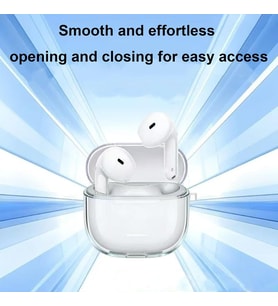 [Kulaklık Kılıfı] Şeffaf Xiaomi BUDS 8 Active Soft Yumuşak Şeffaf Esnek Silikon Kulaklık Kılıfı ve Karabina Anahtarlık
