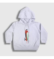 Presmono Unisex Çocuk Beyaz Cool Bird Kuş Kapüşonlu Sweatshirt 290767tt (Beyaz)