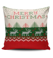 Alkanhomes Merry Christmas Temalı Dijital Baskılı Kırlent Kılıfı