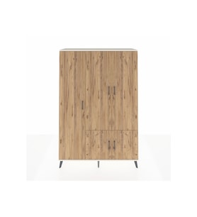 Hyperion Gardrop 7 Raflı 5 Kapaklı Tek Askılı 132x44x195 Aytaşı-Çam