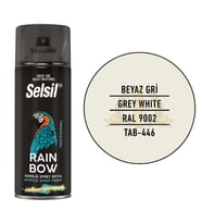 Selsil Rainbow Akrilik Sprey Boya BEYAZ GRİ 400 ml. - RAL9002