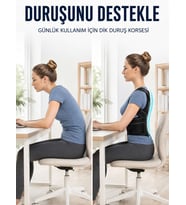 Omuz Sırt Bel Destek Korsesi Fileli Dik Duruş ve Postür Destekleyici Korse