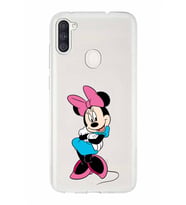 Samsung Galaxy A11   Kapak Minnie Mouse Tasarımlı Şeffaf Silikon Kılıf