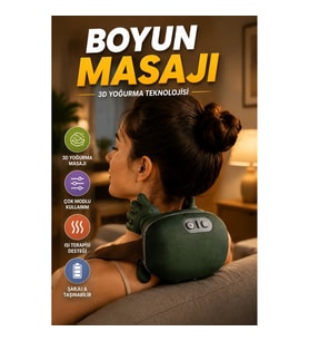 3D Yoğurma Teknolojili Akıllı Boyun Masaj Cihazı Çok Modlu Taşınabilir Kas Gevşetici