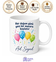 Kişiye Özel Doğum Günü Çocuğu Kupa Bardak İsimli Hediye