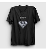 Presmono Unisex Siyah Love Shot Exo T-Shirt 61620tt