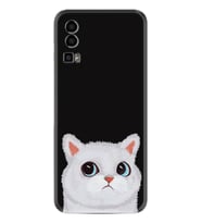 General Mobile Gm 23 Kılıf Resimli Desenli Silikon Platinium Series White Cat 1835