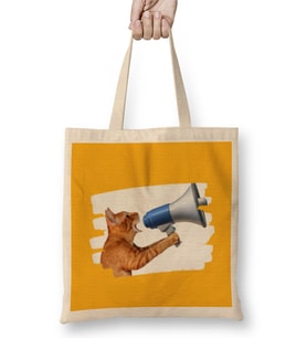 Funny Cat MOON Lover LADY Gifts Bez Çanta Uzun Saplı