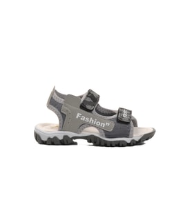 Ayakmod Lacivert Mavi Ortopedik Erkek Çocuk Spor Sandalet 24-410 P (Kamuflaj-Gri)
