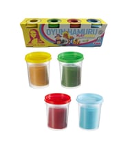 4 Renk Oyun Hamuru Ana Renkler 4x120 gr 1 Paket Monalisa Oyun Hamur Seti Okul Öncesi Kreş Anasınıfı (Çok Renkli)