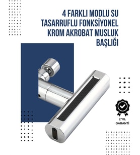 4 Modlu Musluk Başlığı Şelale, Yağmur, Sprey, Köpük Akışı Yüksek Basınç Performansı Modern Tasarım